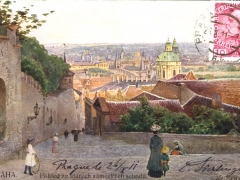 Praha Pohled ze starvch zqmeckych schodu