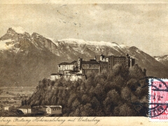 Salzburg Festung Hohensalzburg mit Untersberg