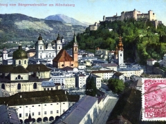 Salzburg vom Bürgerwehrsöller am Mönchsberg