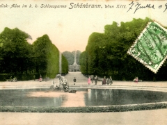 Wien XIII Schönbrunn Obelisk Allee im k k Schlossgarten