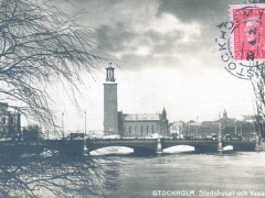 Stockholm Stadshuset och Vasabron