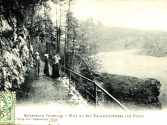 Bürgenstock Felsenweg Blick auf den Vierwaldstättersee und Pilatus