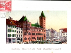 Basel Rathaus mit Marktplatz