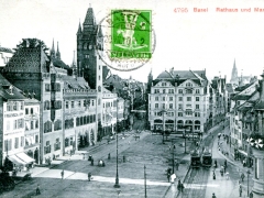 Basel Rathaus und Marktplatz