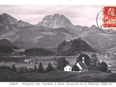 Chapelle des Marches a Broc Gruyeres et le Moleson