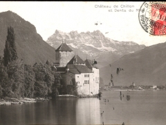 Chateau de Chillon et Dents du Midi