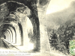 Chemin de fer Montreux Oberland Bernois Galeries artificielles derriere Les Avants