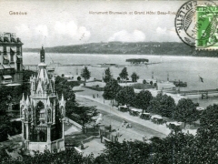Geneve Monument Brunswick et Grand Hotel Beau Rivage