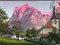 Grindelwald Kirche und Wetterhorn