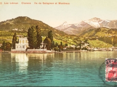 Lac Leman Clarens Ile de Salagnen et Montreux