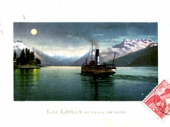 Lac Leman au Clair de Lune