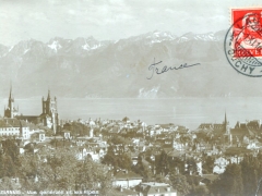 Lausanne Vue Generale et les Alpes