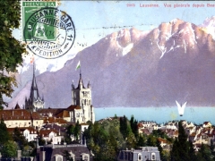 Lausanne Vue generale depuis Beaulieu