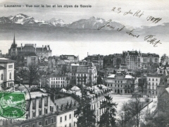 Lausanne Vue sur le lac et les alpes de Savoie