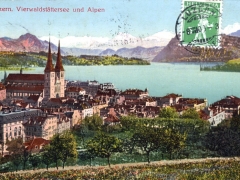 Luzern Vierwaldstättersee und Alpen