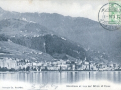 Montreux et vue sur Glion et Caux