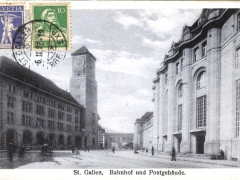 St Gallen Bahnhof und Postgebäude