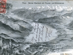 Thun Berner Oberland mit Thuner und Brienzersee