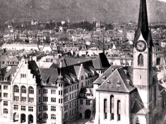 Zürich Stadthaus und Fraumünsterkirche