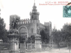 Barcelona Entrada del Parque y Escuela Municipal