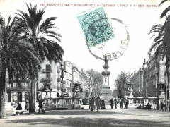 Barcelona Monumento a Antonio Lopez y Faseo Isabel II