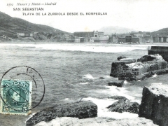 San Sebastian Playa de la Zurriola desde el Rompeolas