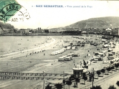 San Sebastian Vista general de la Playa