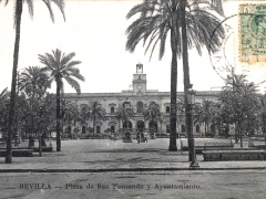 Sevilla Plaza de San Fernando y Ayuntamiento