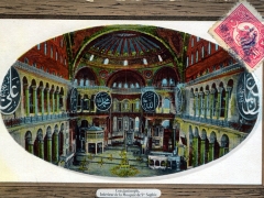 Constantinople Interieur de la Mosquee de Ste Sophie