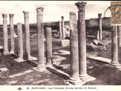 Carthage Les Colonnes Ruines derriere le Carmel