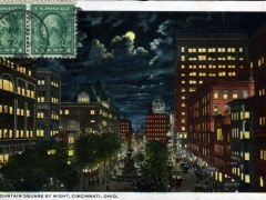 Cincinnati Fountain Square by Night