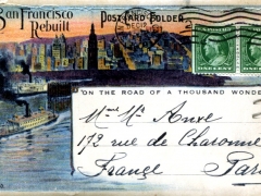 San Francisco Rebuilt Postcard Folder