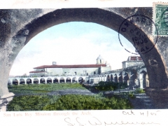 San Luis Rey Mission through the Arch