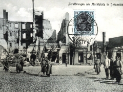 Johannisburg Zerstörungen am Marktplatz