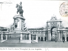 Lisboa Estatua de D Jose I e Arco Triumphal da rua Augusta