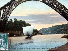 Tuguezes Ponte D Maria Pia e barco rebello