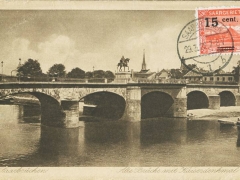 Saarbrücken alte Brücke mit Kaiserdenkmal