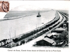 Canal de Suez Canal d'eau douce el Chemin de fer a Port Said
