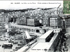 Alger La Ville vue du Phare Partie centrale et Boulevard de France