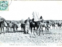 Caravane de Nomades traversant un Qued