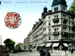 München Arnulfstrasse mit Hotel Deutscher Kaiser
