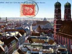 München Blick vom Turm des Neuen Rathauses gegen Westen