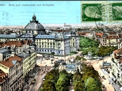 München Blick zum Justizpalast und Karlsplatz