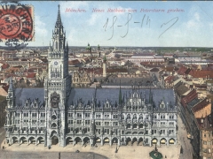 München Neues Rathaus vom Petersturm gesehen