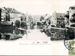Nürnberg Karlsbrücke mit Schleifersteg