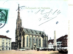 Würzburg Marienkapelle mit Marktplatz