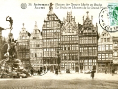 Antwerpen Huizen der Groote Markt en Brabo