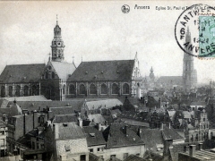 Anvers Eglise St Paul et Tour de la Cathedrale