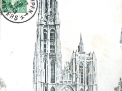 Anvers La Cathedrale hauteur