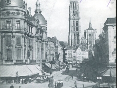 Anvers La Cathedrale vue du Canal au Sucre